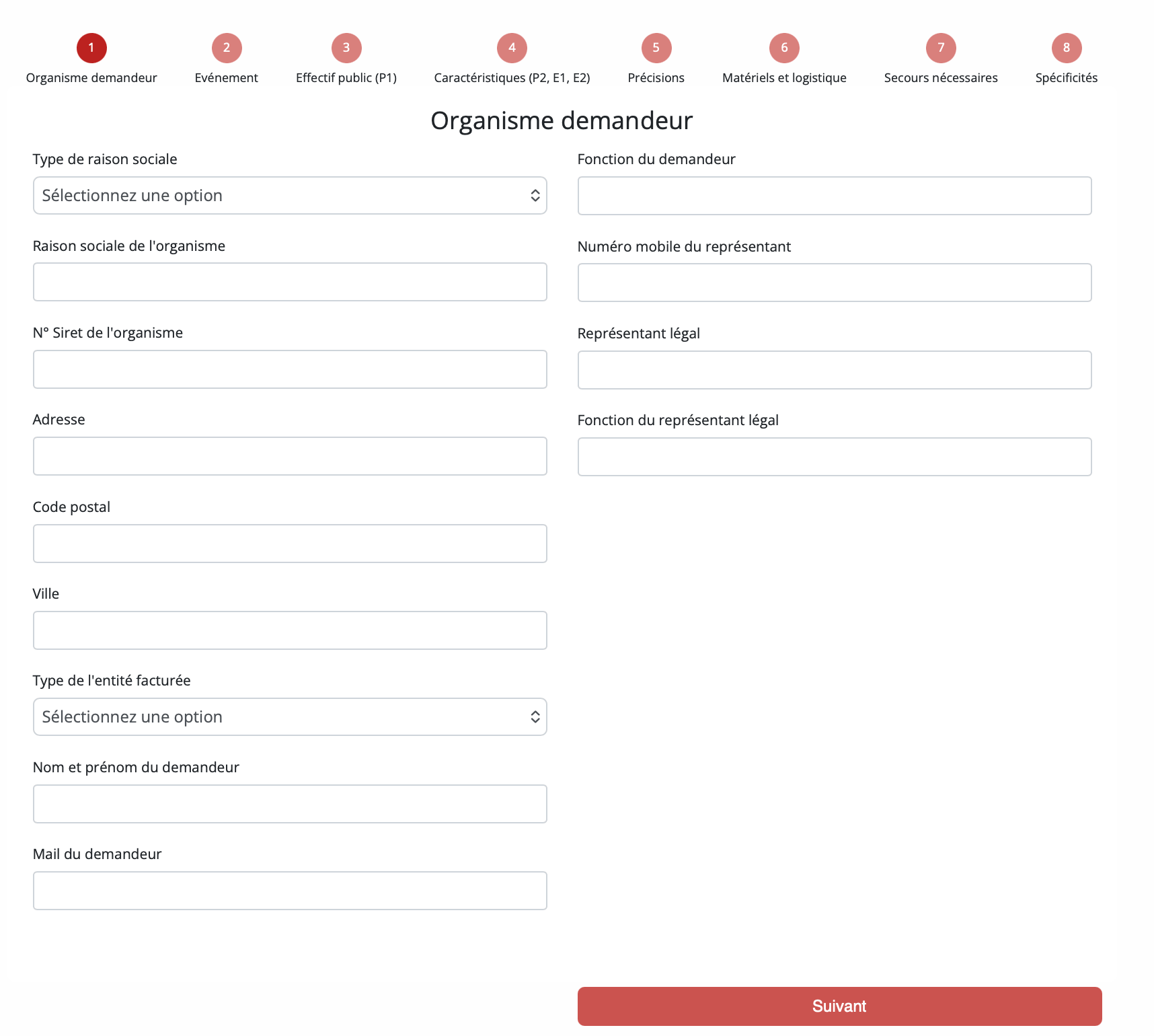 Demande de devis DPS