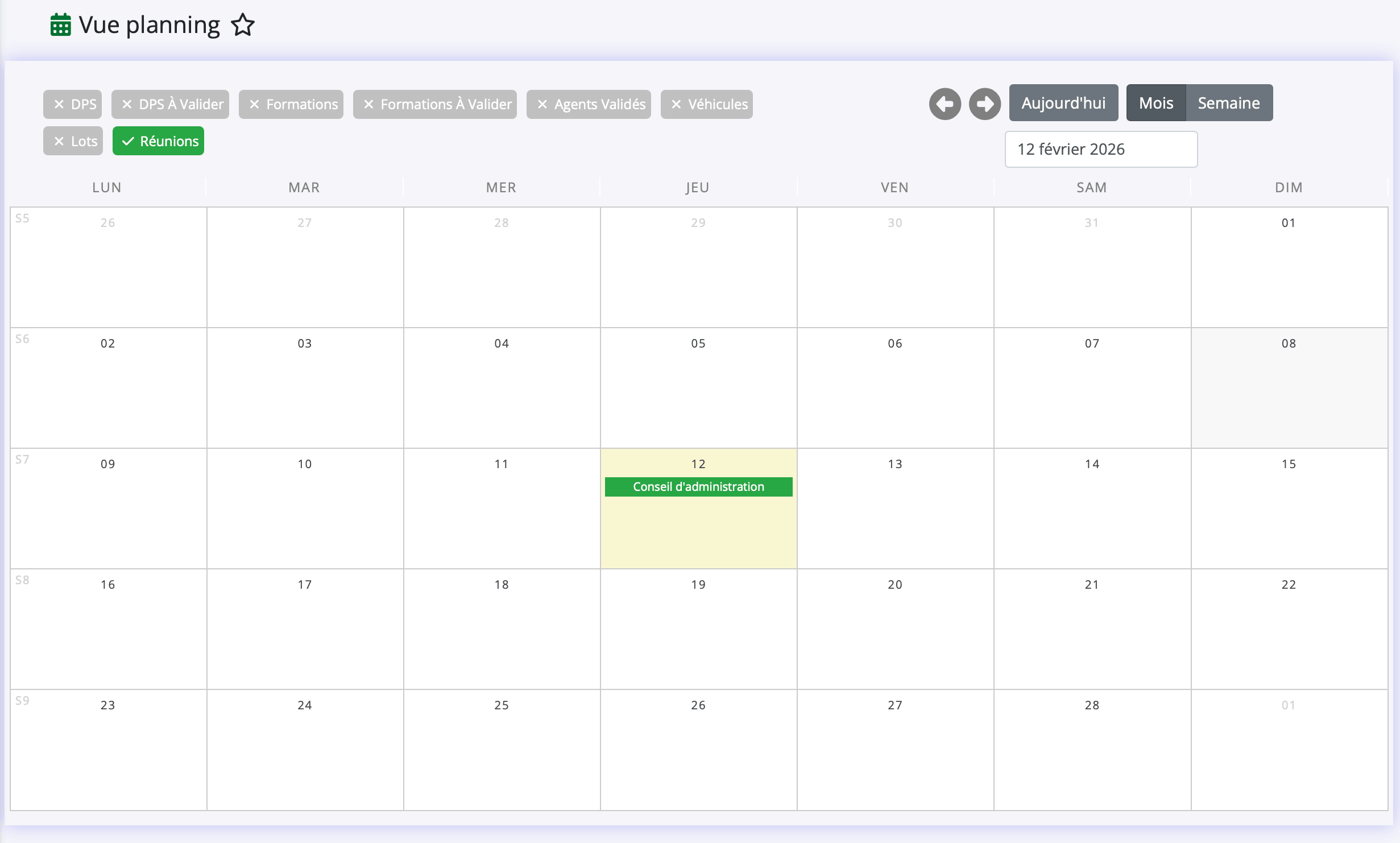 Gestion des réunions