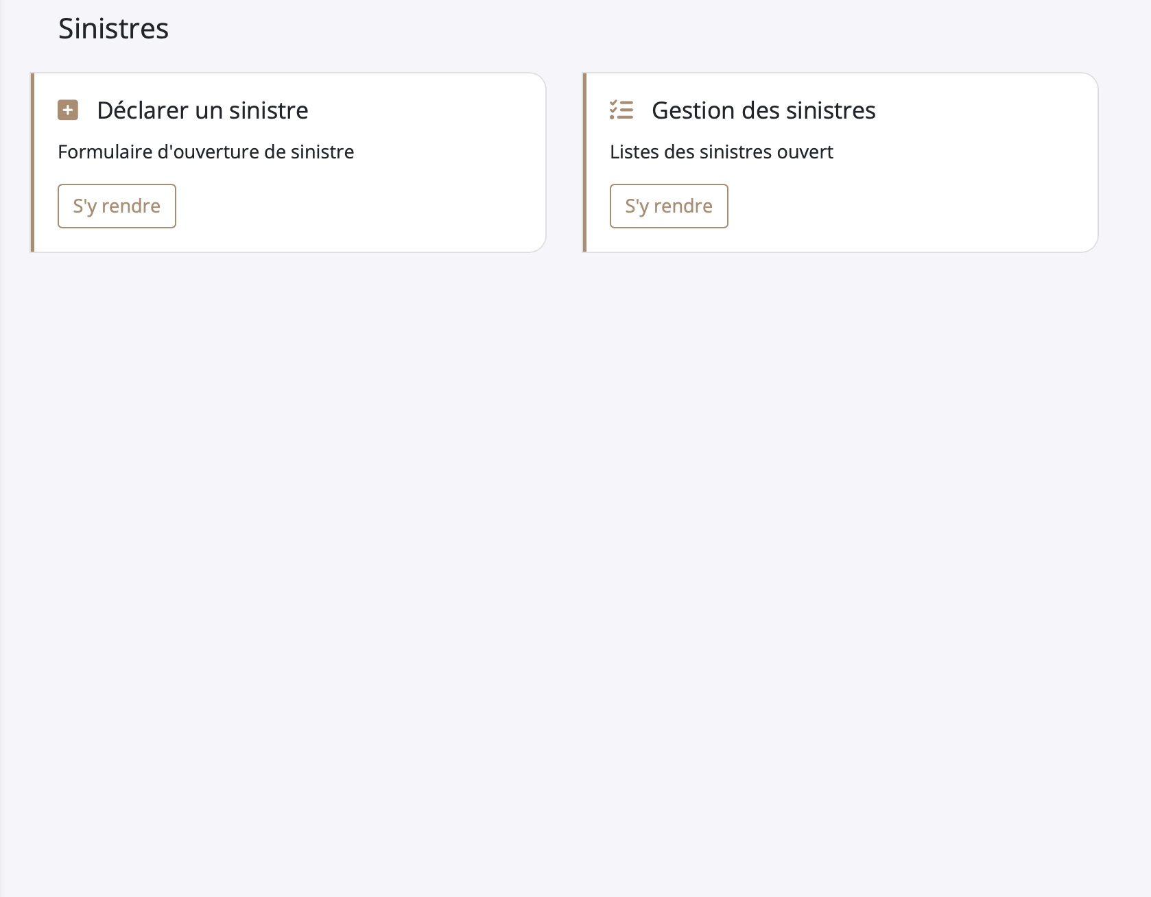 Gestion centralisée des sinistres